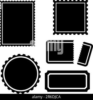 Set of multiple web labels and icons - stamp / ticket style Stock Vector