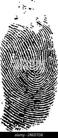 detailed finger print - vector illustration Stock Vector