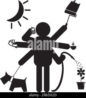 metaphor ilustration, vector file very easy to edit, individual objects Stock Vector