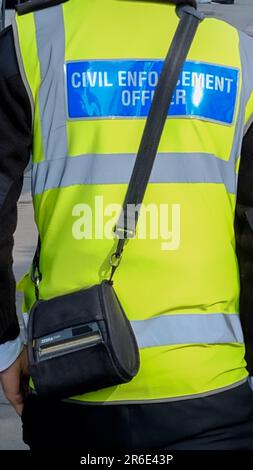 Civil Enforcement Officer in Manchester, UK Stock Photo