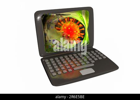 Computer virus, conceptual image. Stock Photo