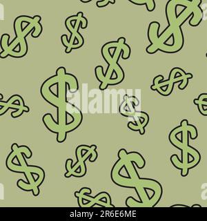 Currency symbols pattern. Cartoon illustration of currency symbols ...