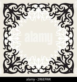 vector vintage template frame In gothic style Stock Vector