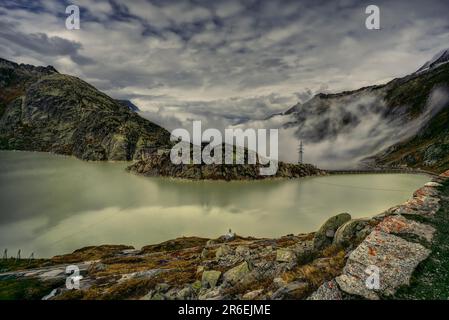 Grimsel Pass, Grimselsee. Grimsel Pass. Switzerland.Furka Pass. Furka Pass. Switzerland Stock Photo