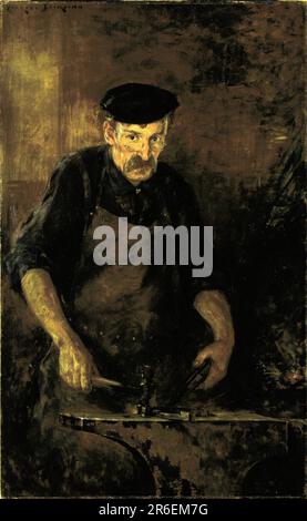 The Blacksmith. oil on canvas. Date: 1909. Museum: Smithsonian American Art Museum. Stock Photo