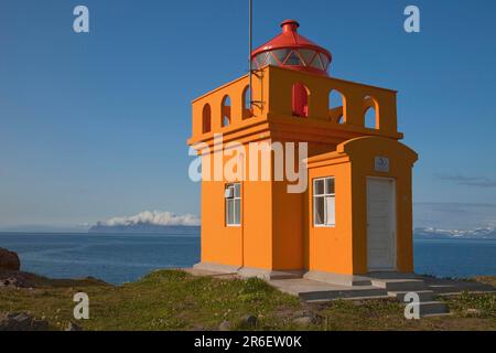 Lighthouse, Bolungarvik, Iceland Stock Photo