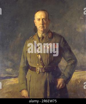 Sir General Arthur William Currie. oil on canvas. Date: 1920. Museum: Smithsonian American Art Museum. Stock Photo