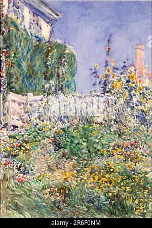 Thaxter's Garden. Date: 1892. Watercolor on paper. Museum: Smithsonian American Art Museum. Stock Photo