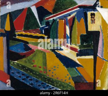 Abstract Landscape. oil on canvas. Date: 1915-1916. Museum: Smithsonian American Art Museum. Stock Photo