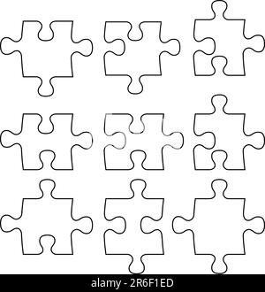 ilustration of puzzle pieces Stock Vector Image & Art - Alamy