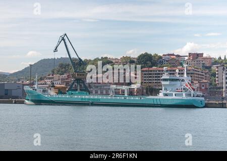 PASAIA, SPAIN-MAY 26, 2023: Marietje Andrea General Cargo Ship in port of Pasaia Stock Photo