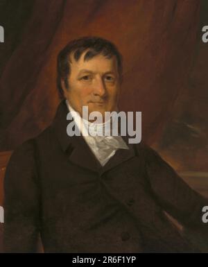 John Jacob Astor. Date: c. 1825. oil on canvas. Museum: NATIONAL PORTRAIT GALLERY. Stock Photo