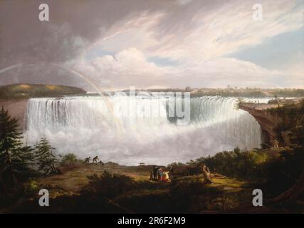 The Great Horseshoe Fall, Niagara. oil on canvas. Date: 1820. Museum: Smithsonian American Art Museum. Stock Photo