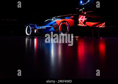 Le Mans, France. 08th June, 2023. Presentation of the Alpine A424 Beta during the 24 Hours of Le Mans 2023 on the Circuit des 24 Heures du Mans on June 9, 2023 in Le Mans, France - Photo Julien Delfosse/DPPI Credit: DPPI Media/Alamy Live News Stock Photo