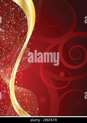 Christmas background with a gold glittery stars design Stock Vector ...
