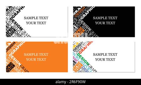 stylish business cards Stock Vector