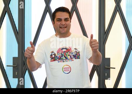 Rome, Italy. 09th June, 2023. Mario Colamarino during the Press Conference to present Roma Pride 2023, on June 9, 2023 at the Hotel W ROME, Rome, Italy. Credit: Live Media Publishing Group/Alamy Live News Stock Photo