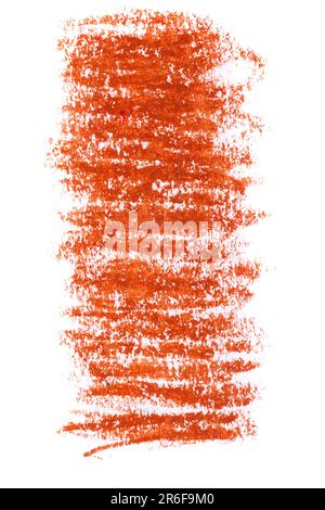 colored pencil strokes isolated on white background. Stock Photo