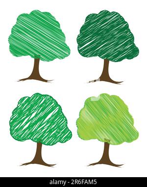vector tree design, easily editable vector illustration Stock Vector