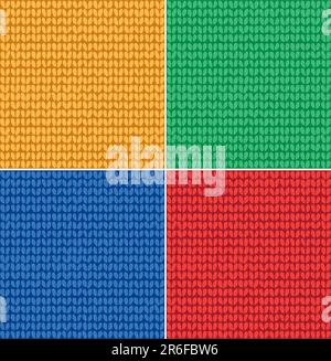 Knitted  pattern to cloning and putting together. Stock Vector
