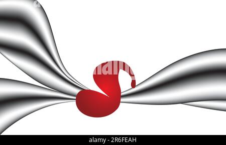Musical notes background with lines. Vector illustration. Stock Vector