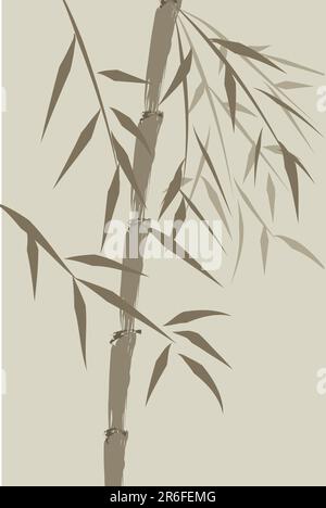 design of chinese bamboo trees, vector illustration Stock Vector