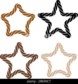 Western rope elements isolated on a white background Stock Vector Image ...