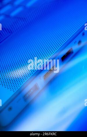 Detail of a laptop ports Stock Photo
