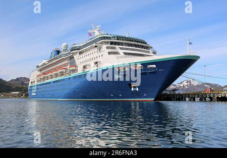 Cruise ship Empress (Pullmantur / Royal Caribbean International) in Lofoten, Norway | 2020: sold to Indian cruise line Cordelia Cruises as The Empress Stock Photo