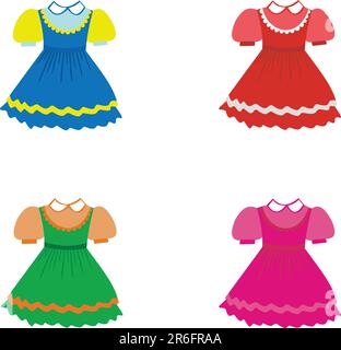 Set of children dresses. Vector Stock Vector Image & Art - Alamy