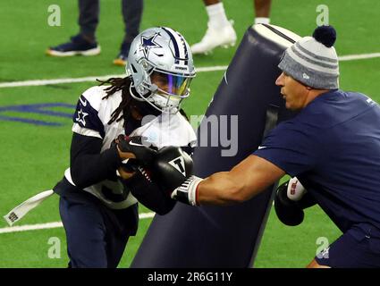 GREEN BAY, WI - NOVEMBER 13: Dallas Cowboys wide receiver KaVontae Turpin  (9) spins out of a tackle during a game between the Green Bay Packers and  the Dallas Cowboys at Lambeau