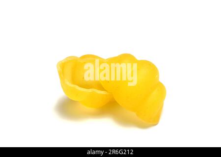 Gnocchetti sardi pasta isolated on white background. close up. Stock Photo
