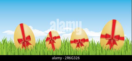 Easter egg background.  Please check my portfolio for more easter illustrations. Stock Vector