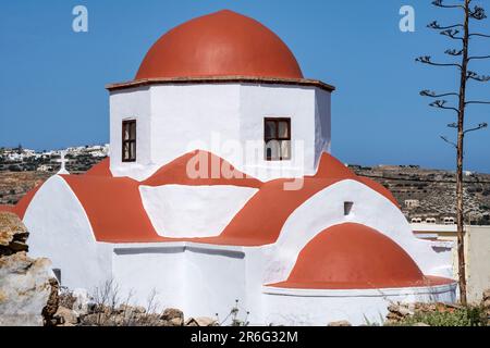 Griechenland, Dodekanes, Insel Kassos, Panagia, Kirche neben dem Sechs-Kirchen-Komplex Stock Photo