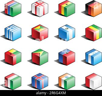 Gambia, Georgia, Germany, Ghana, Greece, Grenada, Guatemala, Guinea, Guinea-Bissau, Guyana, Haiti, Honduras, Hungary, Iceland, India, Indonesia Stock Vector