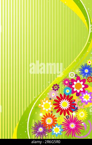 Abstract flowers background with place for your text Stock Vector