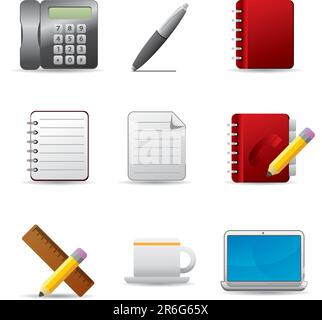 Office icon set, all you need for illusrtations Stock Vector