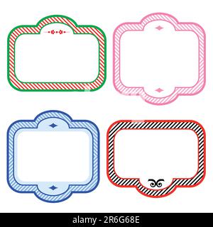 Vector frames collection with space for your text,  full scalable vector graphic for easy editing and color change, included Eps v8 and 300 dpi JPG Stock Vector
