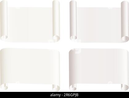 Paper roll isolated on the white background Stock Vector