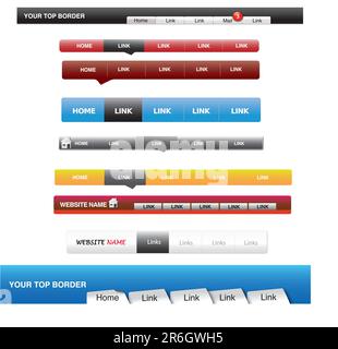 Web navigation bars Stock Vector