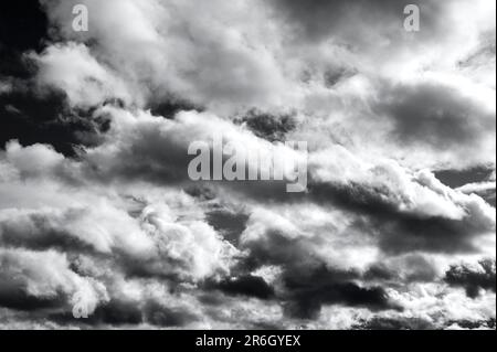 Altocumulus undulatus clouds making for a dramatic sky. Stock Photo
