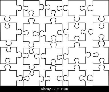 vector transparent puzzle on withe background Stock Vector