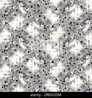 disco ball black pattern, vector art illustration Stock Vector