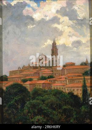 Cathedral at le Puy. Date: 1911. oil on wood. Museum: Smithsonian American Art Museum. Stock Photo