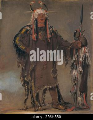 Peh-tó-pe-kiss, Eagle's Ribs, a Piegan Chief. oil on canvas. Date: 1832. Museum: Smithsonian American Art Museum. Stock Photo