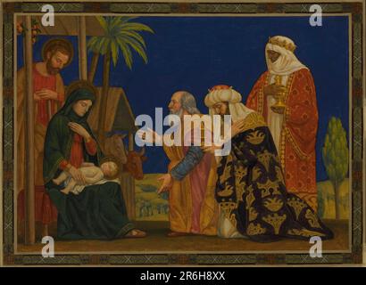 The Magi. Date: ca. 1915. oil on canvas mounted on paperboard. Museum: Smithsonian American Art Museum. Stock Photo