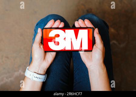Brazil. 9th June, 2023. In this photo illustration, the 3M Company logo is displayed on a smartphone screen. (Credit Image: © Rafael Henrique/SOPA Images via ZUMA Press Wire) EDITORIAL USAGE ONLY! Not for Commercial USAGE! Stock Photo