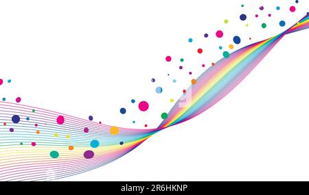 Colourful lines background on sea theme for design use Stock Vector