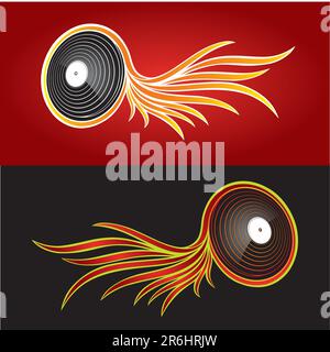 Music disc design Stock Vector