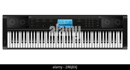 Isolated image of an electronic piano. Vector illustration. Stock Vector